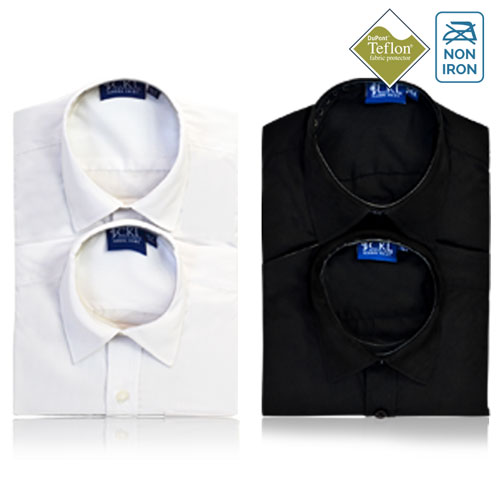 CKL Schoolwear TWINPACK Boys School Shirt Long Sleeve - CSHB11