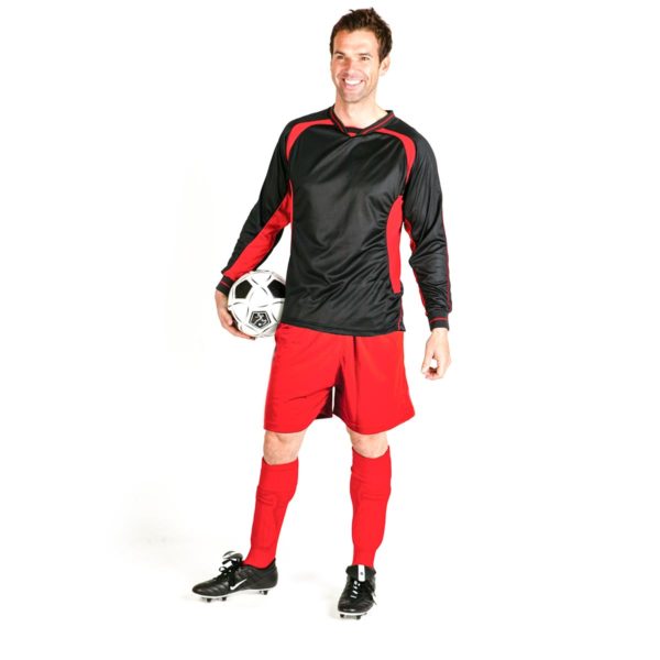 Adults Football Kit - TFKA01-black-red