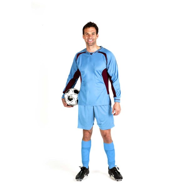 Adults Football Kit - TFKA01-sky-burgundy