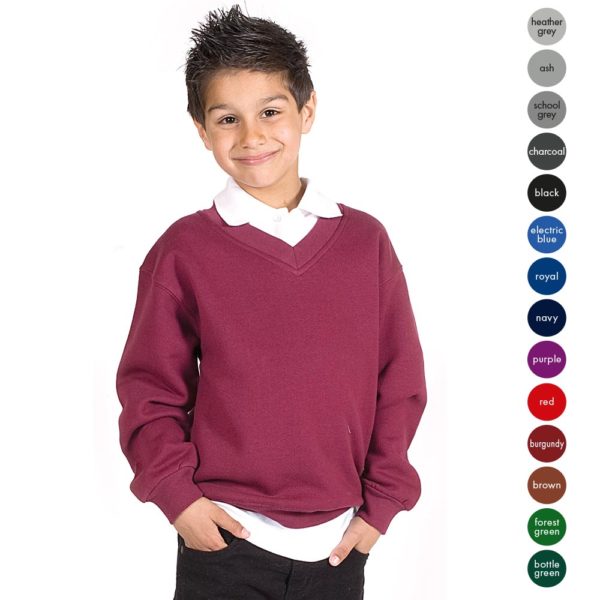Kids Premium V-Neck Set-In Sweatshirt TSK02-main