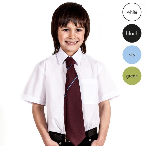 TWIN PACK - Boys Short Sleeve School Shirt CSHB02