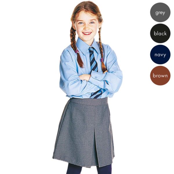 Girls Front Box Pleat School Skirt - Primary CSKG02