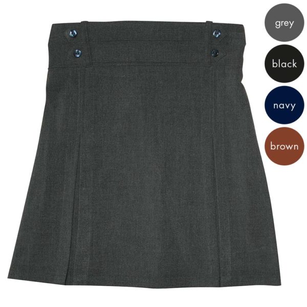 Girls 4 Button Waist Skirt CSKG126