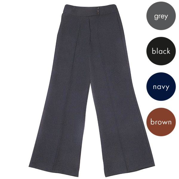 Girls 3 Button Bootleg Trousers - Primary CTRG100