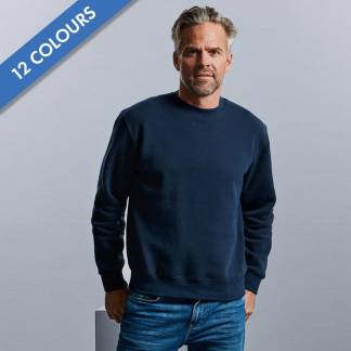 280gsm 80/20 CP Mens Set-In Comfort Authentic Crew Sweat Long Sleeve - JSA262