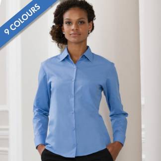 110g 65/35 PC Ladies Easy Care Poplin Shirt Long Sleeve - JSHL934