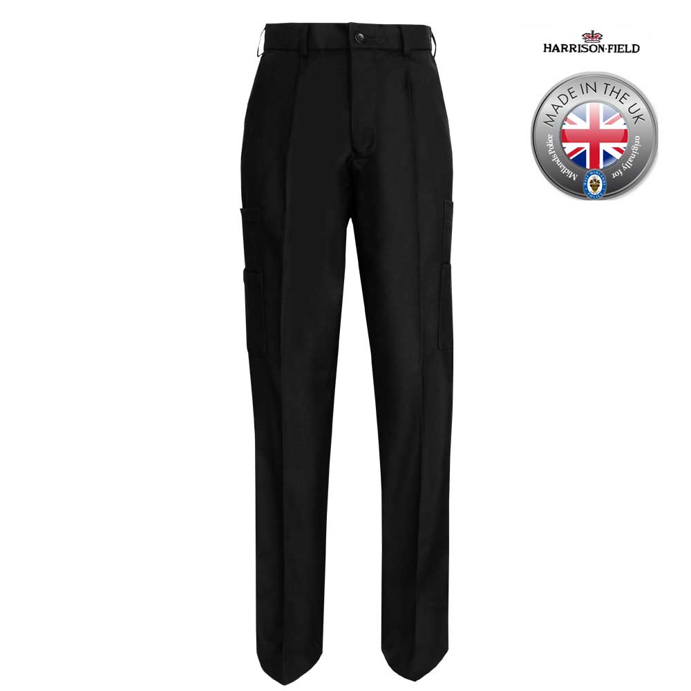 Mens Police Poly-Wool Trousers with thigh pockets - WTRPA48