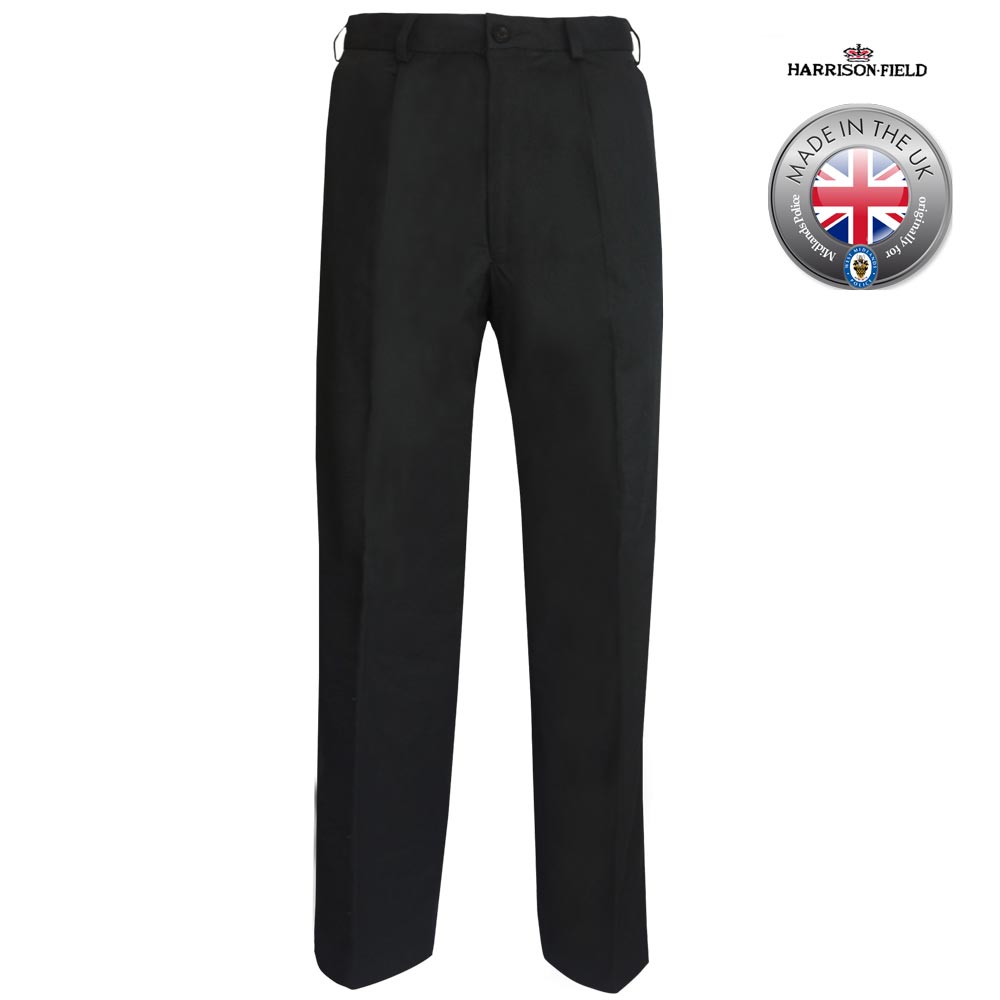 Mens Police Poly-Cotton Trousers Black - WTRPA49