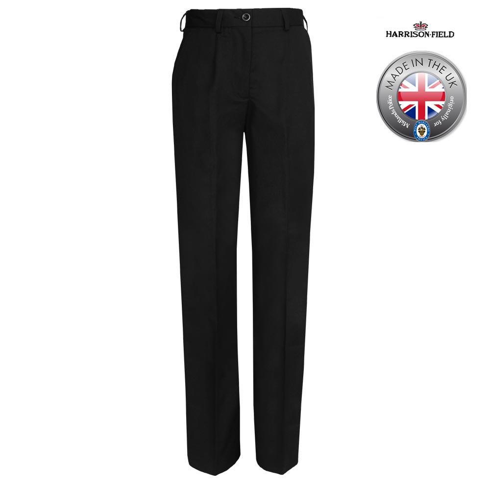 Ladies Police Poly-Cotton Trousers Black - WTRPA53