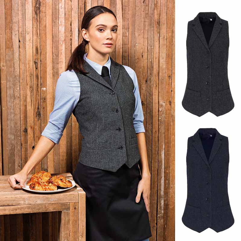 Ladies Lined Polyester Waistcoat - PR626