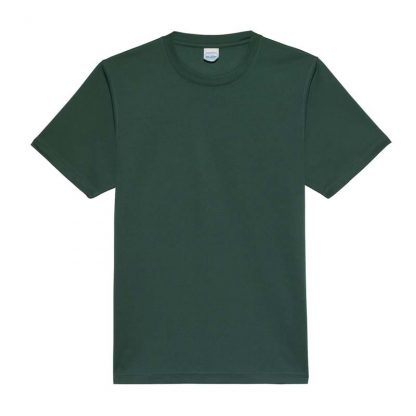 JUST COOL Polyester Cool T - JC001-BOTTLE-GREEN-(FLAT)