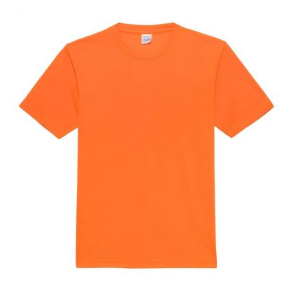 JUST COOL Polyester Cool T - JC001-ELECTRIC-ORANGE-(FLAT)