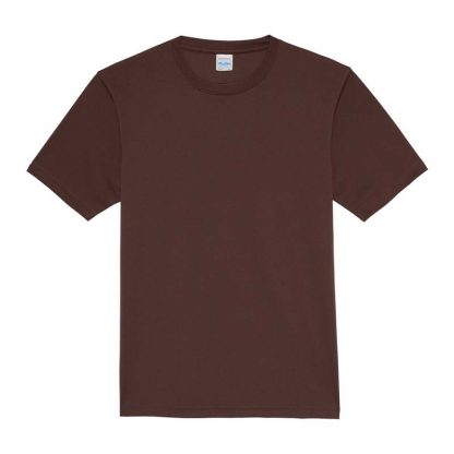 JUST COOL Polyester Cool T - JC001-HOT-CHOCOLATE-(FLAT)