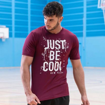 JUST COOL Polyester Cool T - JC001_BURGUNDY_JC080