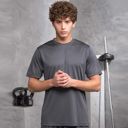 JUST COOL Polyester Cool T - JCA001_CHARCOAL