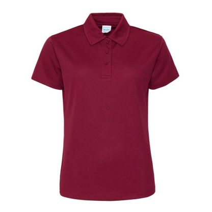 Girlie Cool Polo - JC045-BURGUNDY-(FRONT)