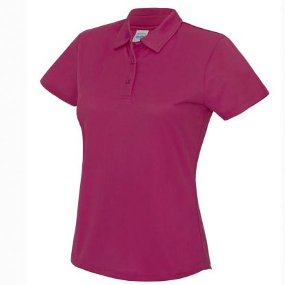 Girlie Cool Polo - JC045-HOT-PINK-(FRONT)